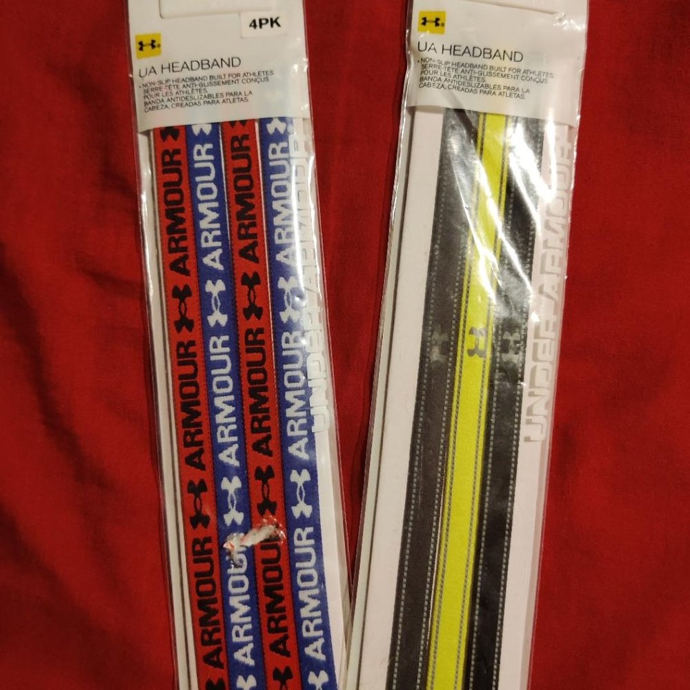 Under Armour 1/4" Wide Non Slip Headbands NIP